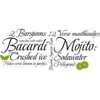 Bacardi Mojito - Muursticker - thumbnail