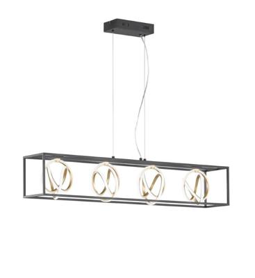 Fischer & Honsel Design hanglampGisi 110cm zwart met goud - 60606
