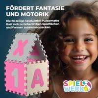 Puzzelmat 86 delig met getallen en letters Roze - thumbnail