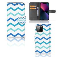 iPhone 13 Mini | Telefoon Hoesje | Zigzag Blauw - thumbnail