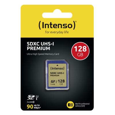 Intenso Premium SDXC-kaart 128 GB Class 10, UHS-I Intenso Premium SDXC-kaart 128 GB Class 10, UHS-I