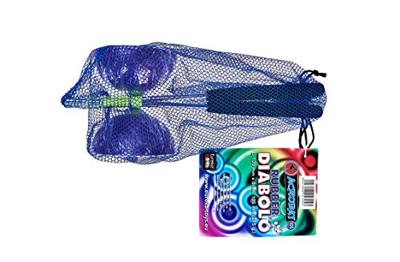 Eureka Rubber diabolo met aluminium stokken - paars