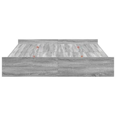 Opbergbedframe met lade Grijs sonoma 135 x 190 cm Bewerkt hout
