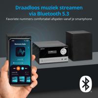 MEDION E64088 Micro Audio Systeem Compact Systeem (DAB+, CD speler. PLL FM-radio, Bluetooth, USB-aansluiting, sleeptimer, MP3, LCD-scherm met 12/24-uurs weergave) - thumbnail
