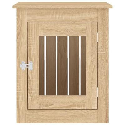 VidaXL Hondenbench 55x75x65 cm bewerkt hout sonoma eikenkleurig
