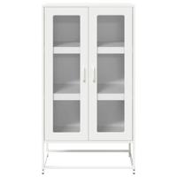 Hoge kast 68x39x123 cm staal wit - thumbnail