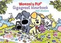 Woezel en Pip Gigagroot Kleurboek met Stickers - thumbnail
