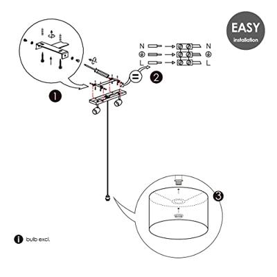 OYA 32 PENDEL MET LED SPOT 2L MAT STAAL