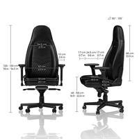 Noblechairs Icon echt leer zwart - thumbnail