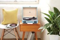 GPO SOHOBLU - Retro platenspeler - kofferplatenspeler - met ingebouwde speakers - lichtblauw - thumbnail