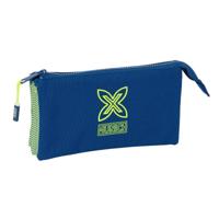 Pennenetui met 3 vakken Munich North Marineblauw 22 x 12 x 3 cm - thumbnail