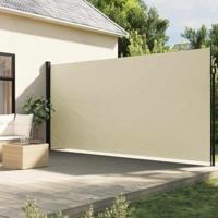 VidaXL Windscherm uittrekbaar 200x500 cm crèmekleurig - thumbnail