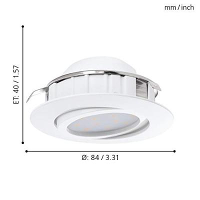 Eglo Led plafondspotPineda Round (3x) 3x4,9w - 3000K - 8,4cm wit - 95851