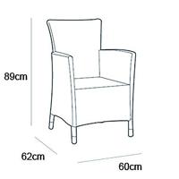 Allibert Iowa 223929 Tuinmeubelset Kunststof, Polyester Grafiet, Grijs - thumbnail