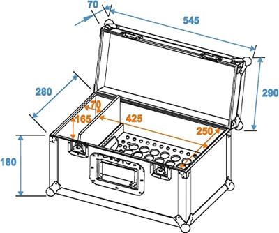 Roadinger UKAC-50 Flightcase (l x b x h) 300 x 560 x 260 mm