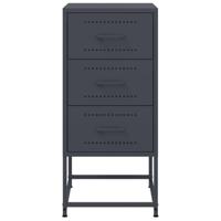 Nachtkastjes 2 st 36x39x78 cm staal antracietkleurig - thumbnail