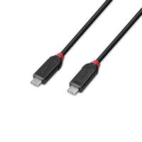 LINDY 37001 1 m USB4 240W type C kabel, 40 Gbit/s, Black Line - thumbnail