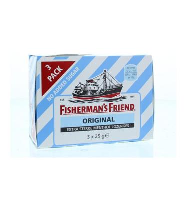 Fisherman's Friend Original suikervrij 3-pack 25 Gram
