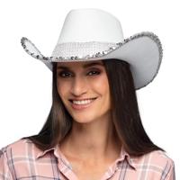 Hoed girls party cowboy hoed wit - thumbnail