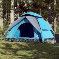 Koepeltent 5-persoons snelontgrendeling blauw - thumbnail