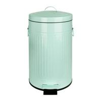 QUVIO Prullenbak retro - 12 L - Metaal - Groen - thumbnail