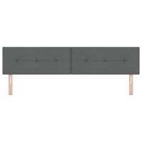 LED-hoofdbord met LED -striplichten Donkergrijs 200 cm Stof - thumbnail