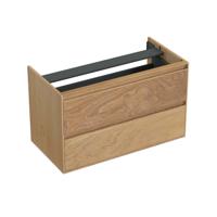 Onderkast Forzalaqua Reno 100x51x60 Cm 2 Lades Softclose Eiken Smoke - thumbnail