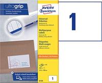 Avery universele A5 etiketten Ft 210 x 148 mm (b x h), wit, doos van 200 etiketten - thumbnail