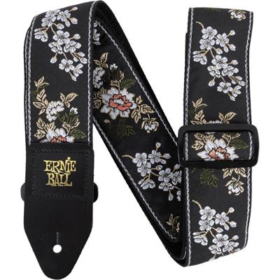 Ernie Ball Classic Jacquard Strap 5362 White Blossom gitaarband