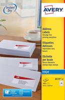 Avery J8159-25 adresetiketten ft 63,5 x 33,9 mm (b x h), 600 etiketten, wit - thumbnail