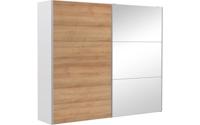 Goossens Kledingkast Easy Storage Sdk, 253 cm breed, 220 cm hoog, 1x 3 paneel schuifdeur li en 1x 3 paneel spiegel schuifdeur re - thumbnail