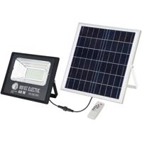 LED Floodlight op Zonne-energie - LED Schijnwerper - LED Solar Tuinverlichting Wandlamp - Togre - 60W - Helder/Koud Wit 6400K - Afstandsbediening - Waterdicht IP65 - Aluminium - thumbnail
