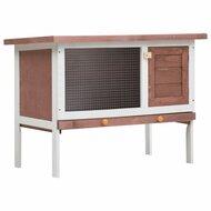 VidaXL Konijnenhok voor buiten met 1 verdieping hout bruin