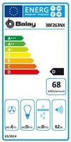 Conventionele Afzuigkap Balay 3BF263NX 53 cm 300 m³/h 115W D Multicolour Antraciet Staal - thumbnail