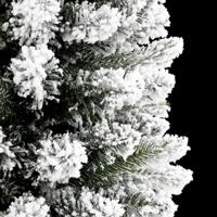 Kunstkerstboom met sneeuw smal 240 cm PVC en PE - thumbnail
