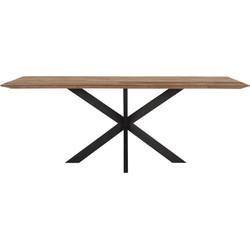 DTP Home Eettafel 'Curves' Teakhout, 260 x 100cm, kleur Naturel DTP Home Eettafel 'Curves' Teakhout, 260 x 100cm, kleur Naturel