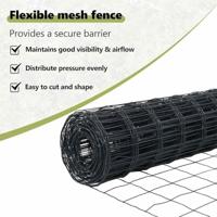 VidaXL Hek met paal grijs 0,8 x 10 m staal en pvc - thumbnail