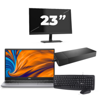 Dell Latitude 3320 - Intel Core i5-11e Generatie - 14 inch - 8GB RAM - 256GB SSD - Windows 11 Home + 1x 23 inch Monitor - thumbnail