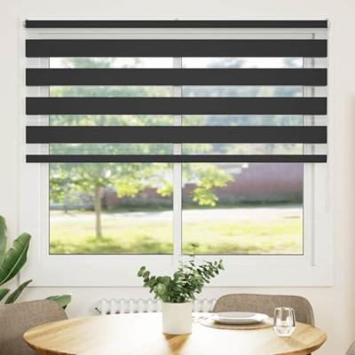 VidaXL Zebra rolgordijn 160x150 cm stofbreedte 155,9 cm zwart VidaXL Zebra rolgordijn 160x150 cm stofbreedte 155,9 cm zwart