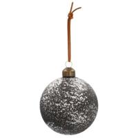 Ngk Kerstbal robuust glas mat zwart 8 cm | 24 stuks - thumbnail