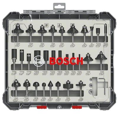 Bosch Professional 30-delige Frezenset met 6mm schacht - 2607017474 Bosch Professional 30-delige Frezenset met 6mm schacht - 2607017474