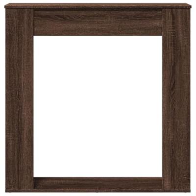 Haardombouw 100x20x100 cm bewerkt hout bruin eikenkleurig Haardombouw 100x20x100 cm bewerkt hout bruin eikenkleurig