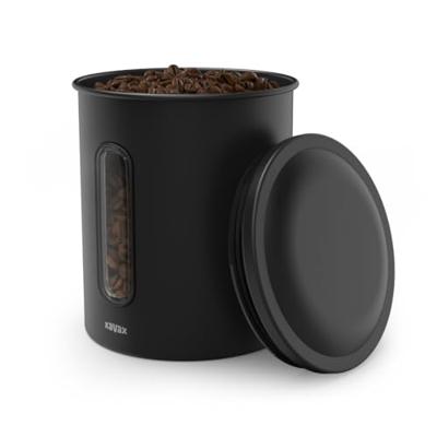 Xavax Kaffeedose für 500g Bohnen oder 700g Pulver, luftdicht, aromadicht, Schwarz 00111275 Blik voor koffiebonen
