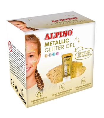 Make-up voor Kinderen Alpino Gel Purpurine Gouden