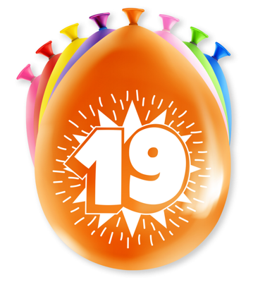 Paperdreams Happy party ballon - 19 jaar