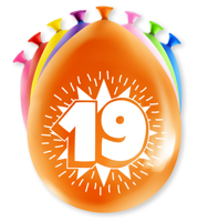 Paperdreams Happy party ballon - 19 jaar - thumbnail