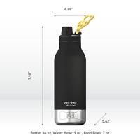 Asobu Drinkfles 1082 ml Rubber, Silicone, RVS SDB2 BLACK SDB2 black - thumbnail