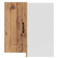 Keukenwandhoekkast Kalmar bewerkt hout oud houtkleurig - thumbnail