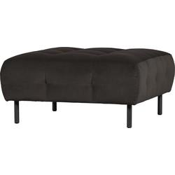 WOOOD Hocker 'Lloyd' Velvet, kleur Cast Iron