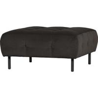 WOOOD Hocker 'Lloyd' Velvet, kleur Cast Iron - thumbnail